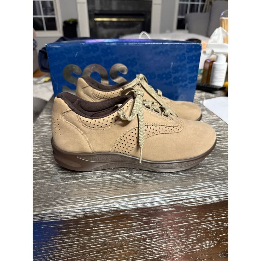 SAS Freetime Elevated Footbed Lace Up Loafers sz 6-1/2M NWT in Mocha